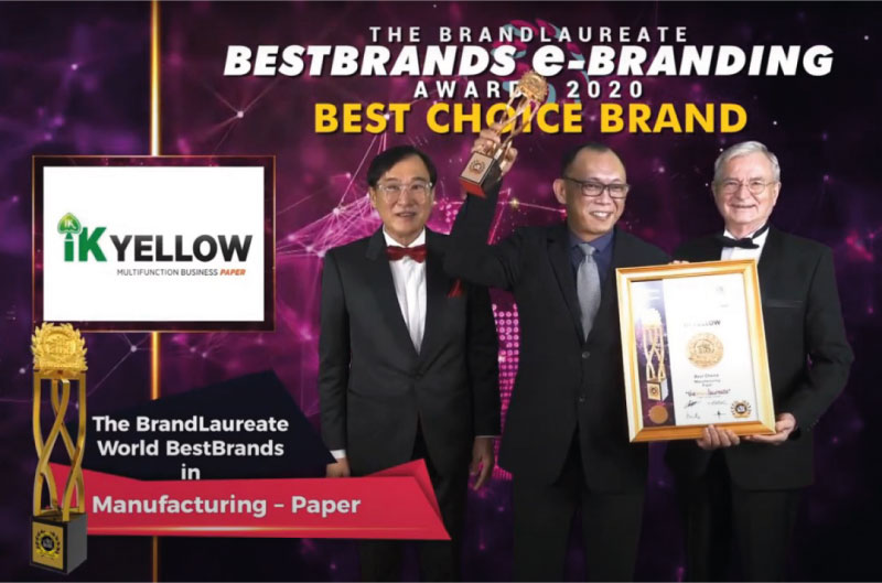 Penghargaan The World's First e-Branding Awards 2020 untuk IK Yellow