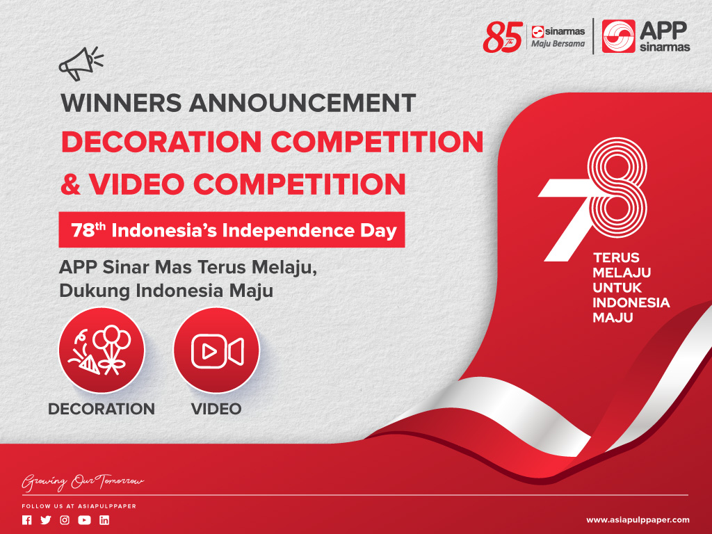 Winners Announcement of Decoration Competition & Video Competition of 78th Indonesia's Independence Day